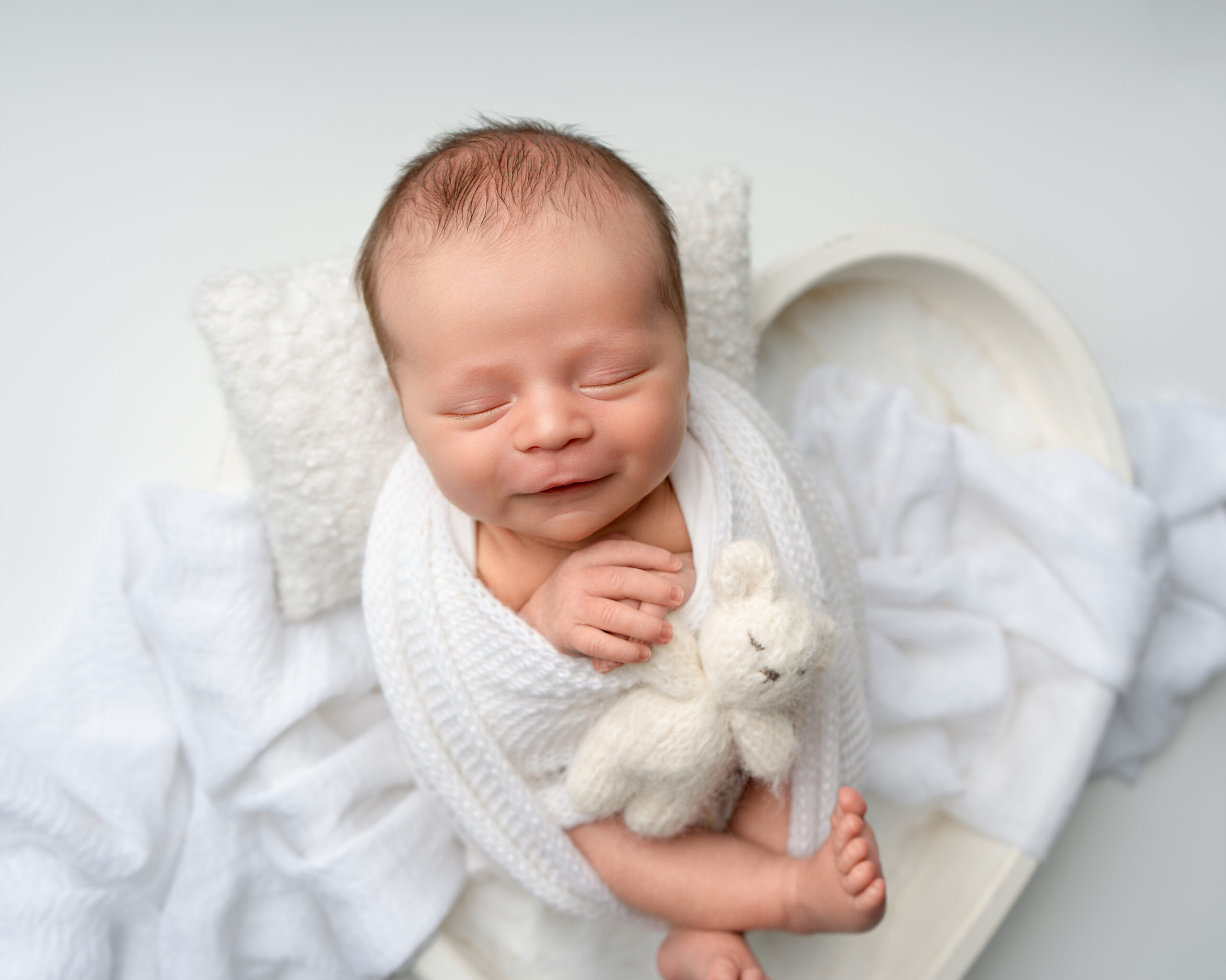 sister and newborn baby brother newborn session